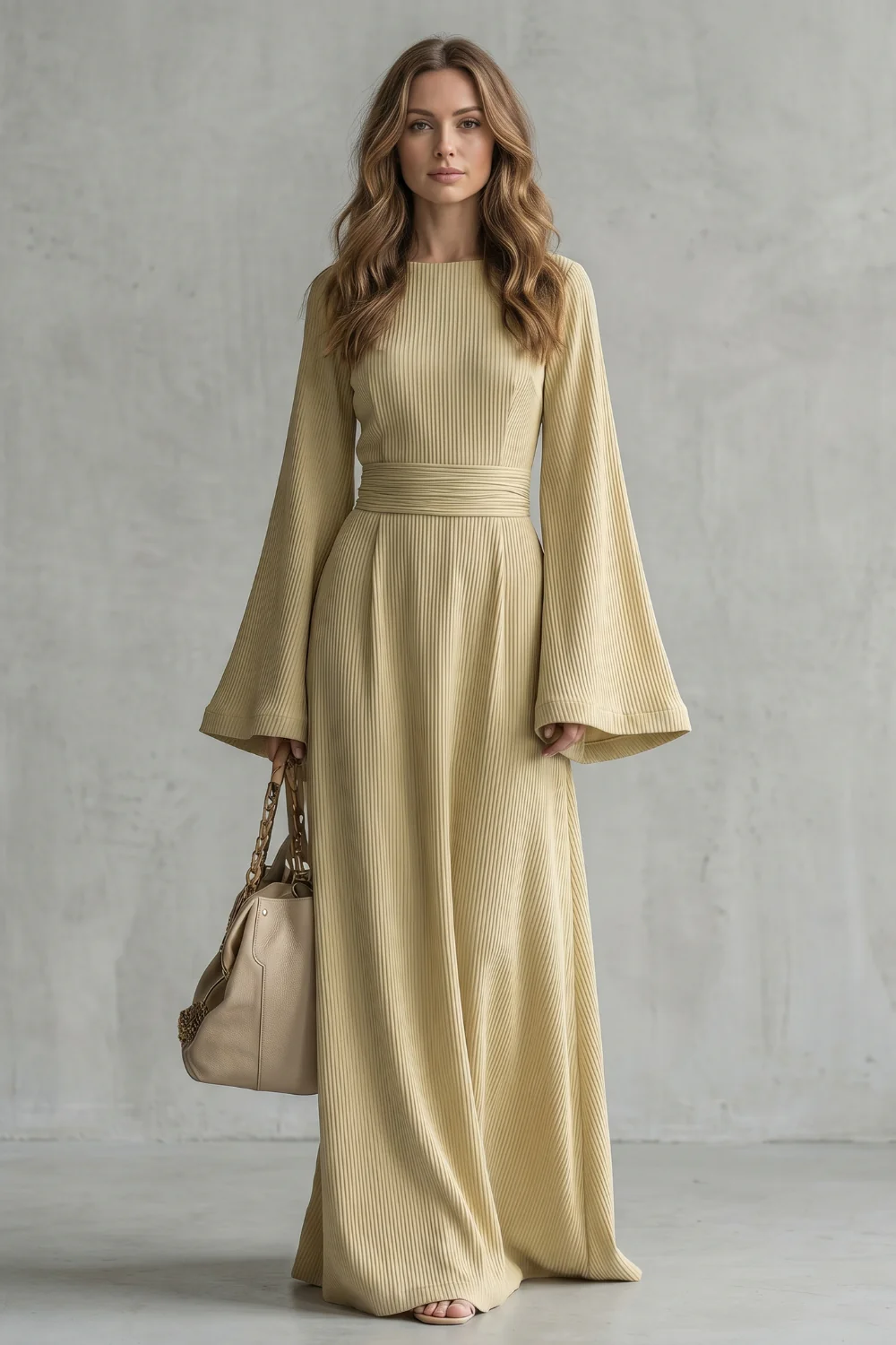 Elowen – Pleated grace elegance – Maxi dress - Image 2