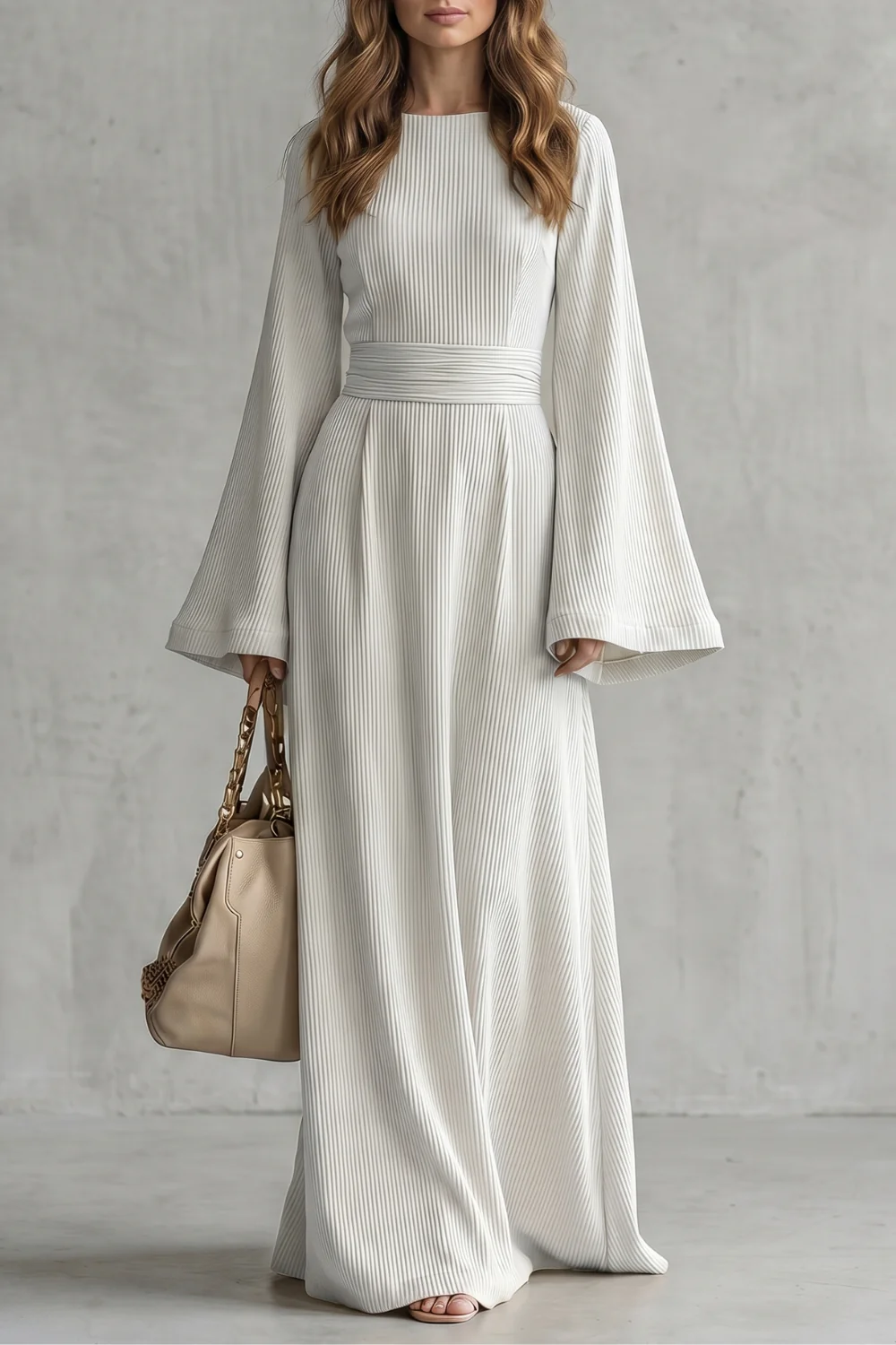 Elowen – Pleated grace elegance – Maxi dress - Image 5