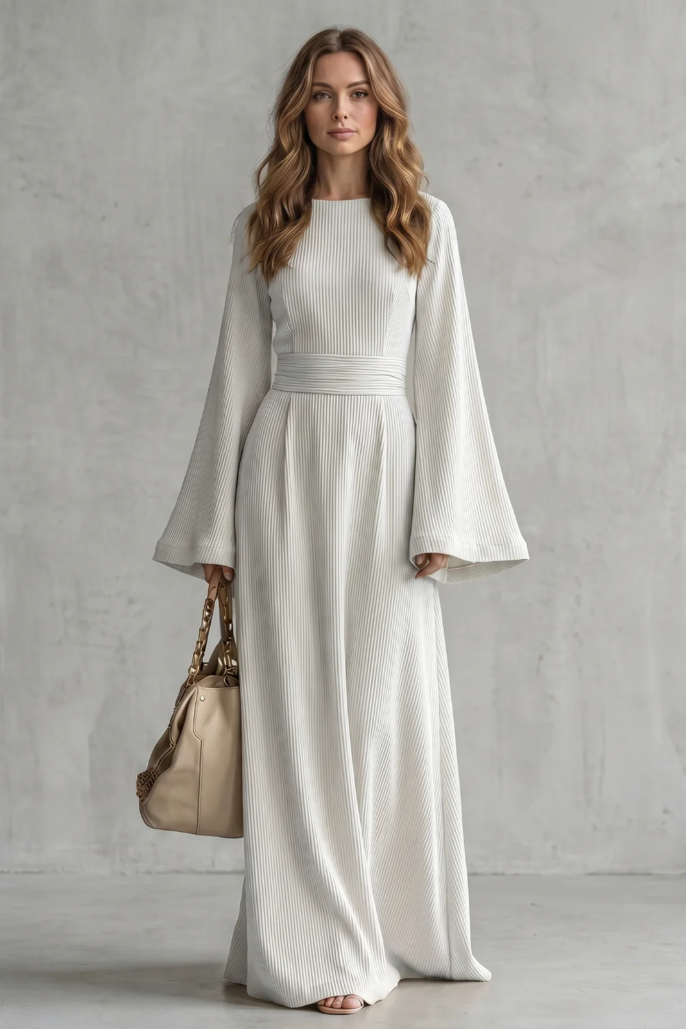 Elowen – Pleated grace elegance – Maxi dress - Image 6