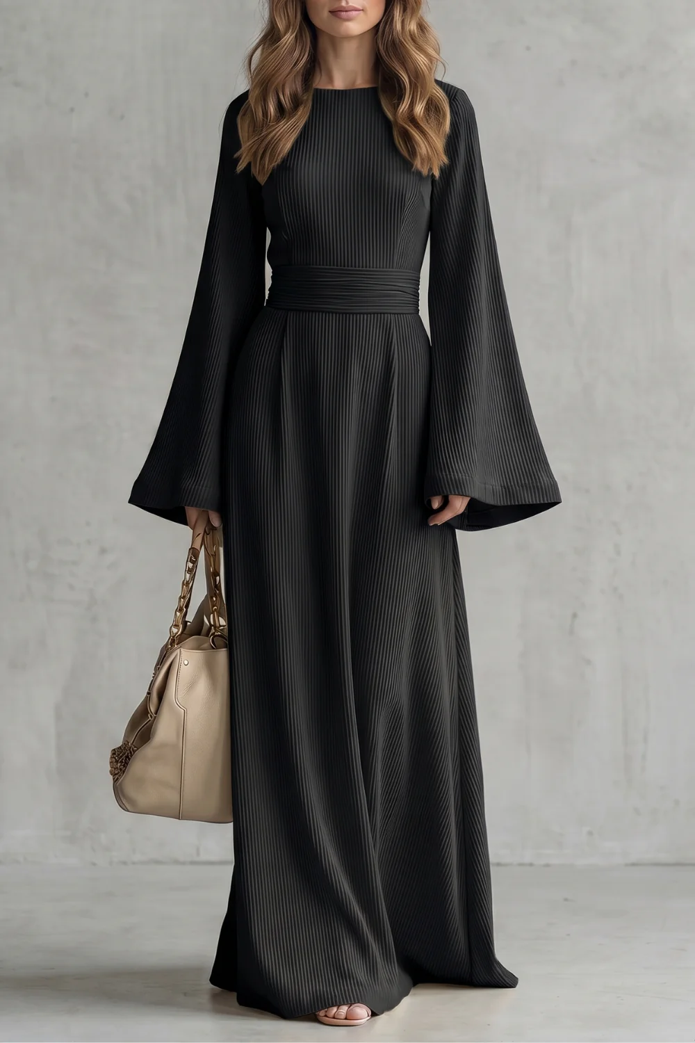 Elowen – Pleated grace elegance – Maxi dress - Image 7