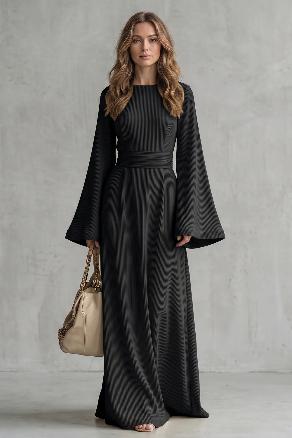 Elowen – Pleated grace elegance – Maxi dress - Image 8