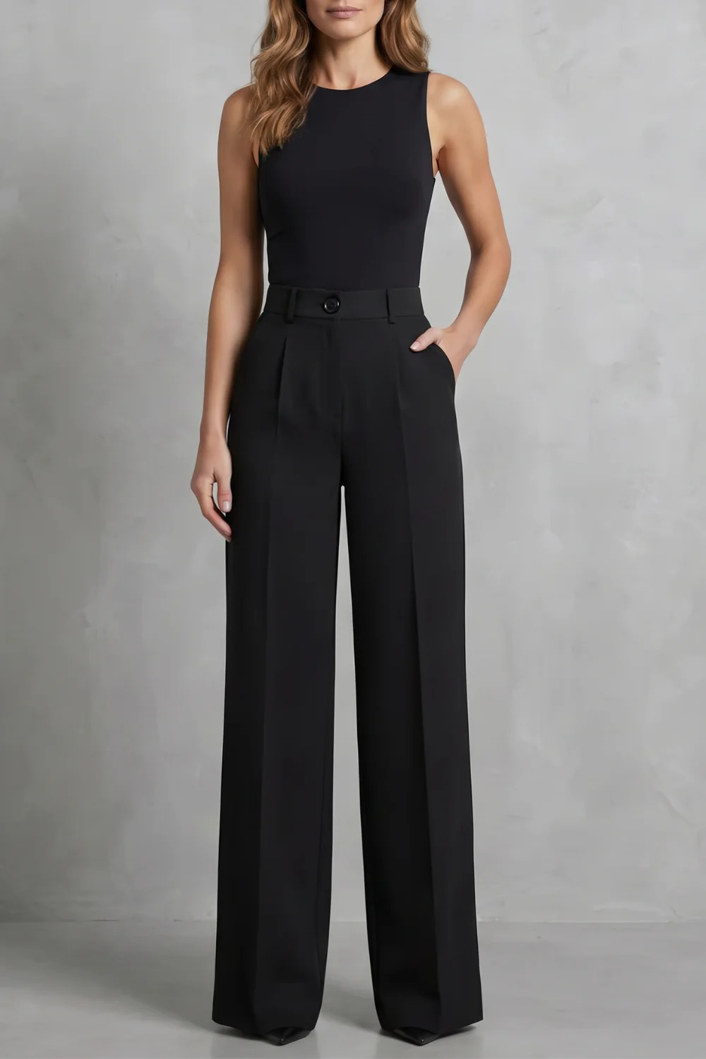 Elozane – Tailored pleats – High-waist wide-leg trousers - Image 5