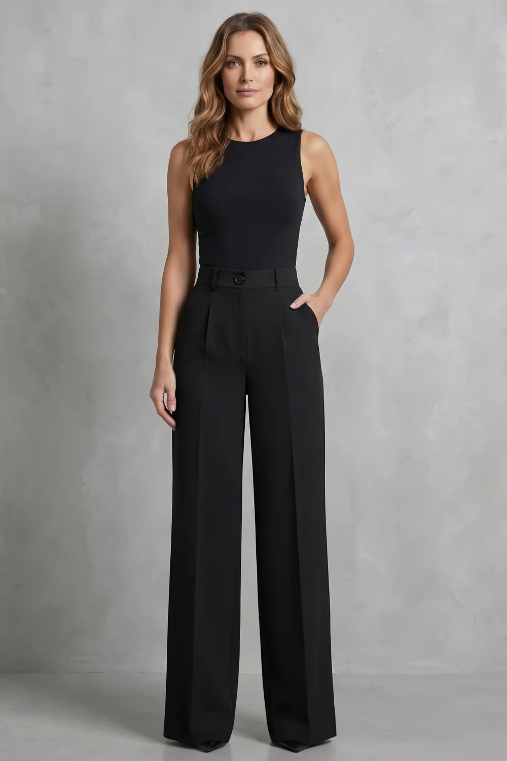 Elozane – Tailored pleats – High-waist wide-leg trousers - Image 6