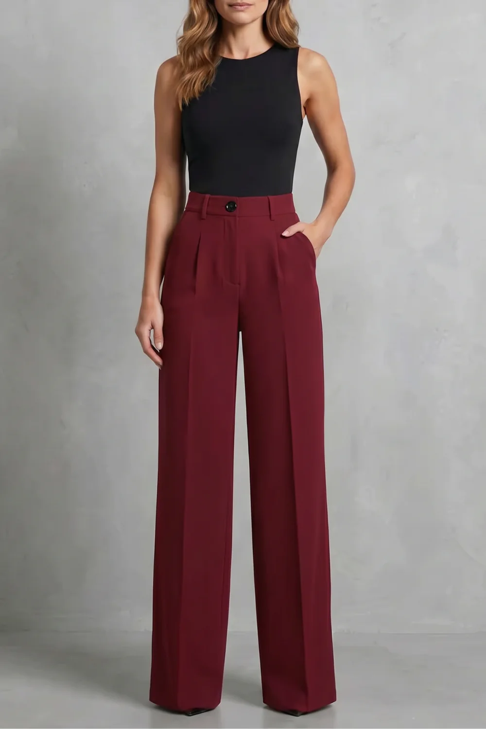 Elozane – Tailored pleats – High-waist wide-leg trousers - Image 7