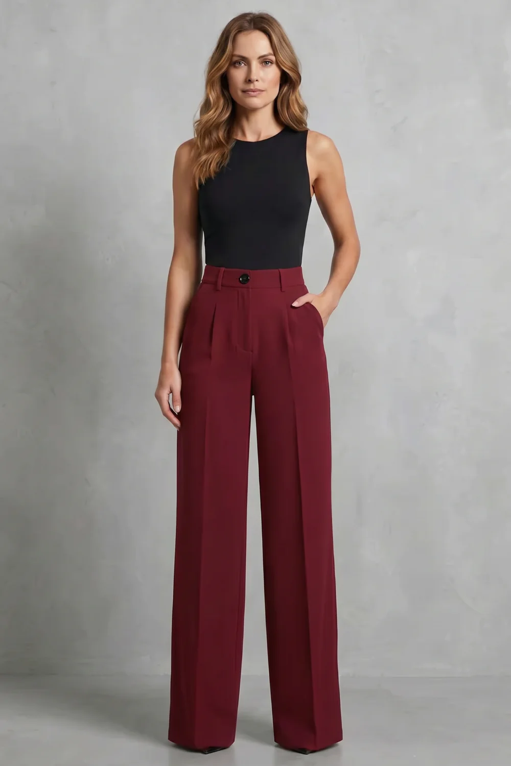 Elozane – Tailored pleats – High-waist wide-leg trousers - Image 8