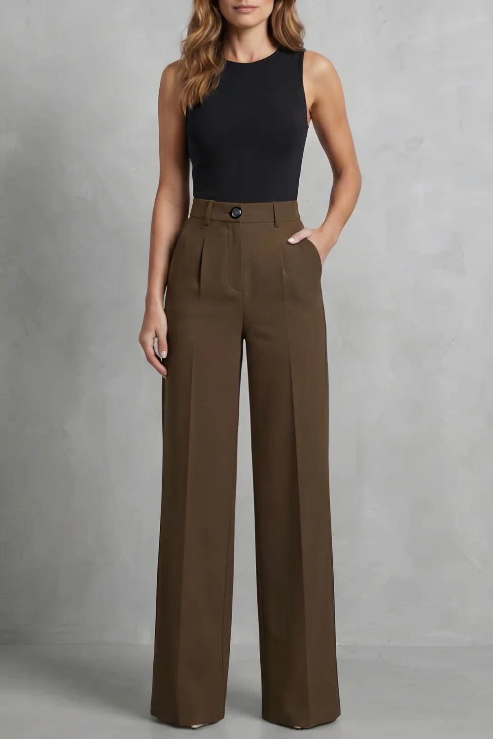 Elozane – Tailored pleats – High-waist wide-leg trousers - Image 9