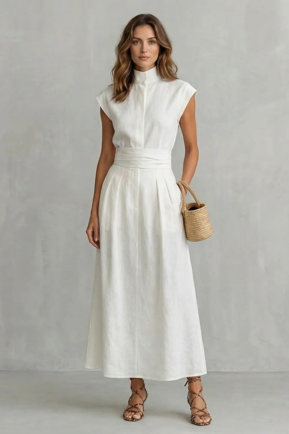 Elvarenne – Refined waist detail – Maxi dress - Image 2