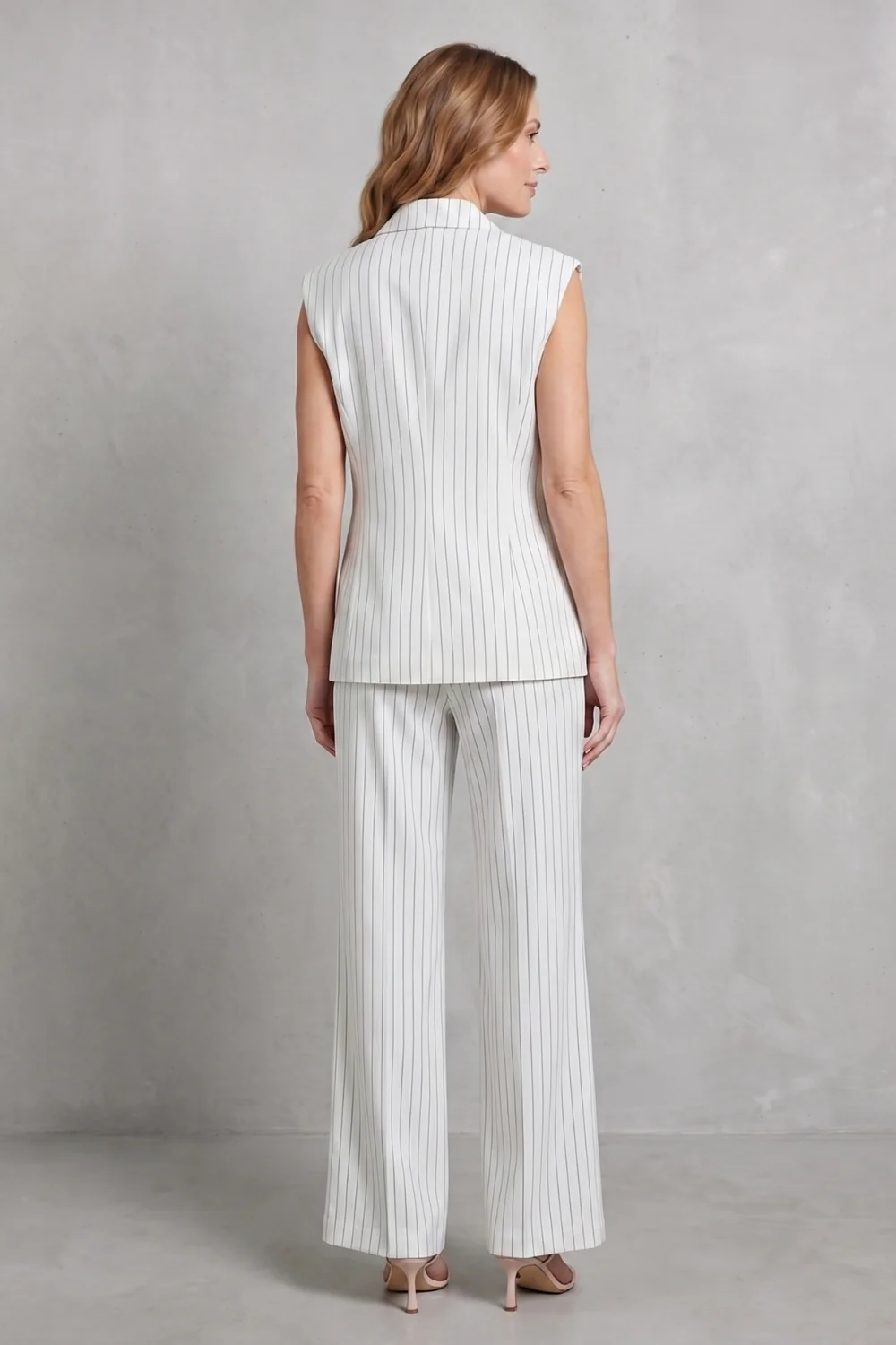 Étoffe – Pinstripe tailored ease – Trouser set - Image 4