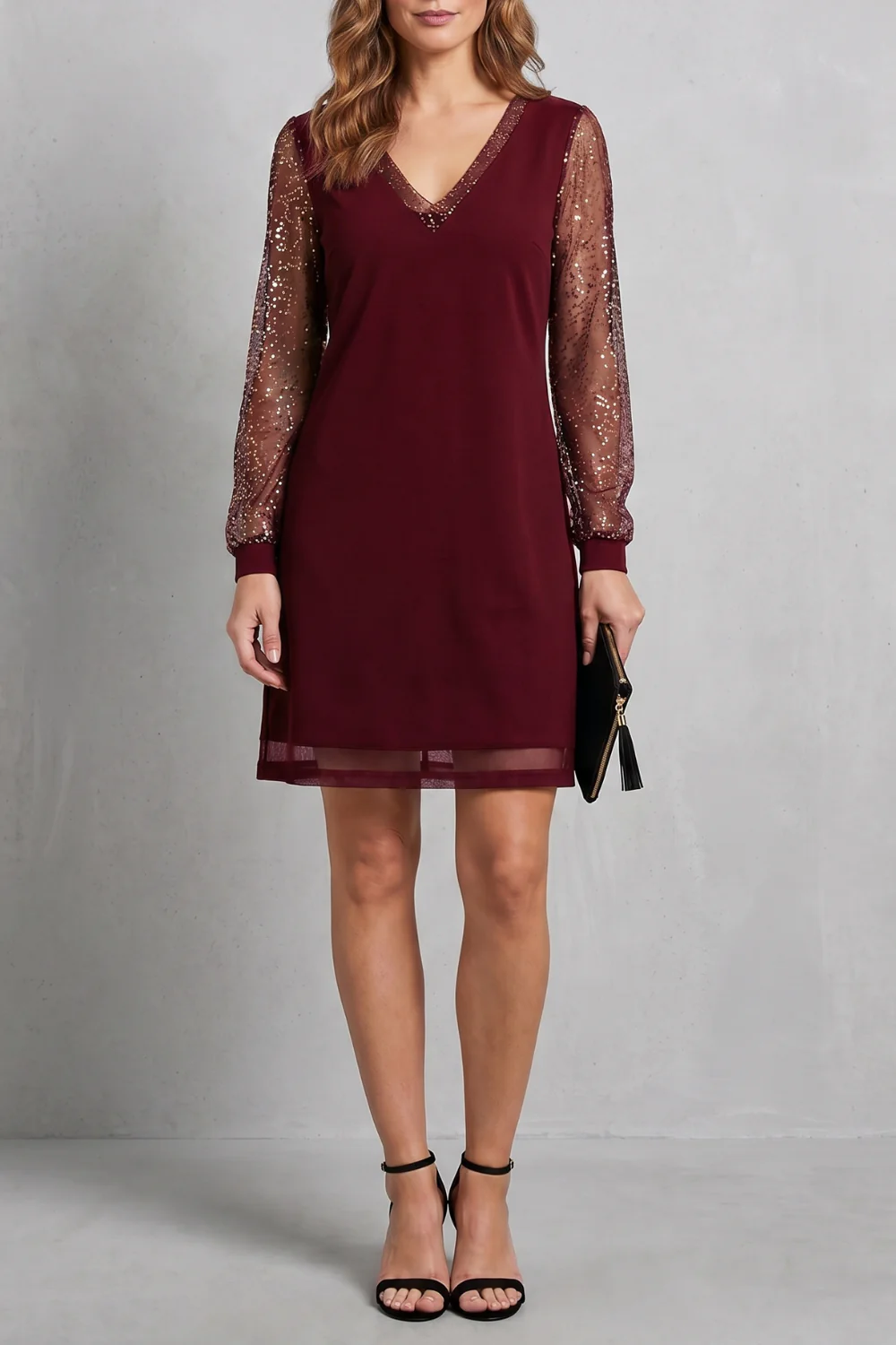 Étoilenne – Sheer sparkle sleeves – Mini dress - Image 5