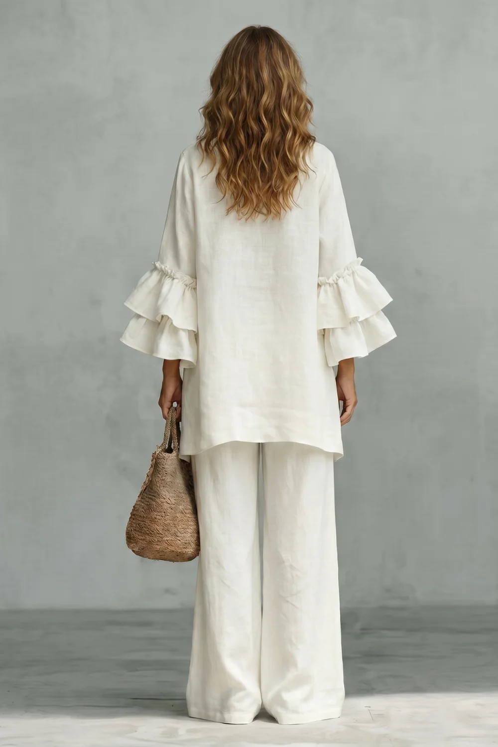Évienne – Ruffled sleeve ease – Trouser set - Image 4