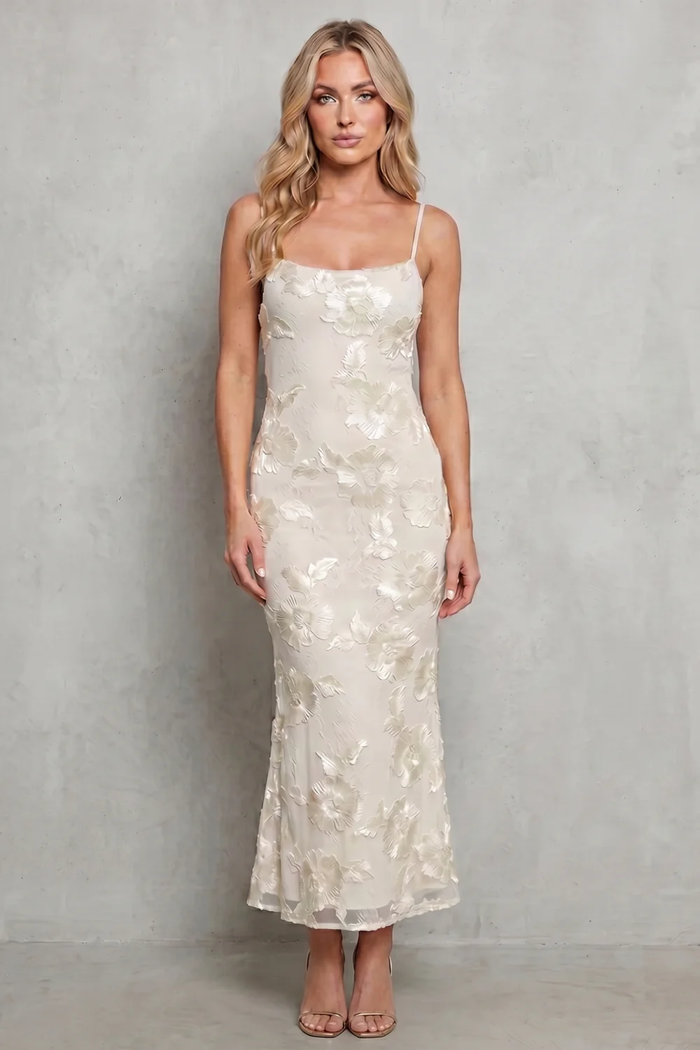 Fiona – Radiant bloom – Women’s Floral Bodycon Maxi Dress - Image 6