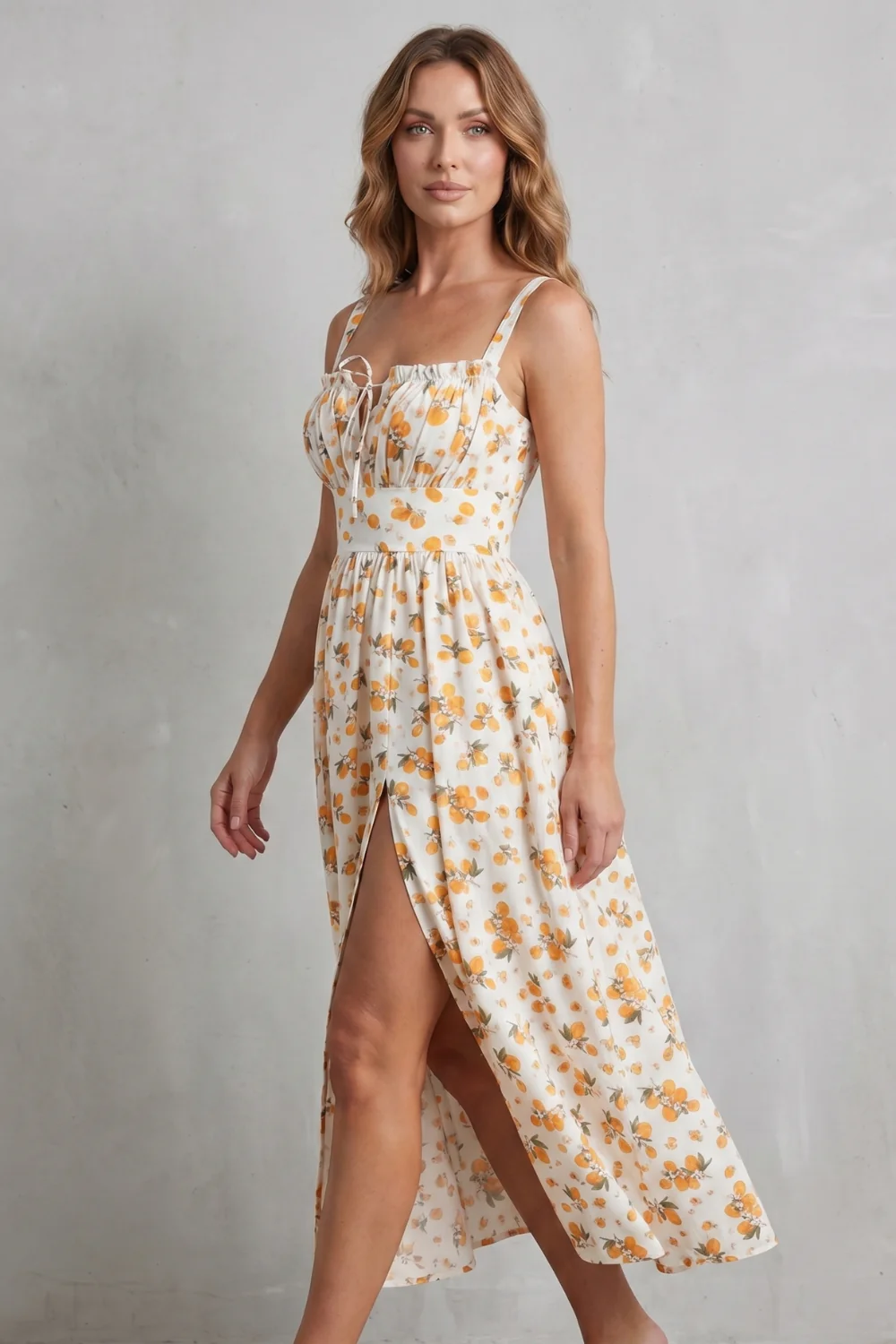 Fioralina – Sweet fruit print romance – Maxi dress - Image 3