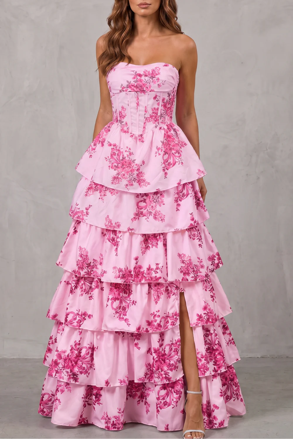Fleurienne – Layered floral couture – Maxi dress - Image 5