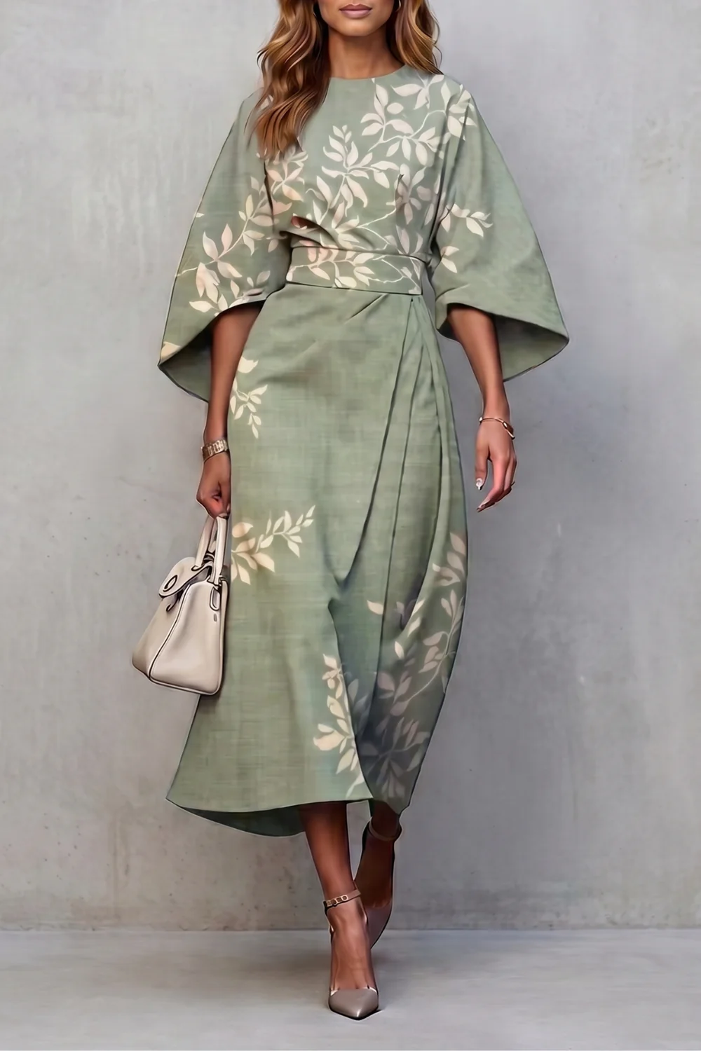 Floravie – Vibrant watercolour blooms – Midi dress - Image 9