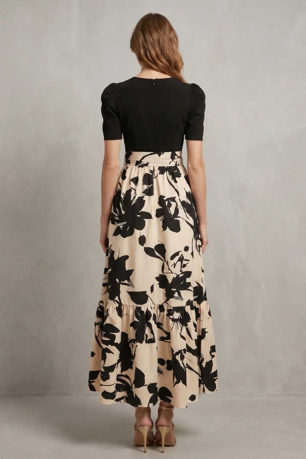 Florentine – Artistic floral contrast – Maxi dress - Image 4