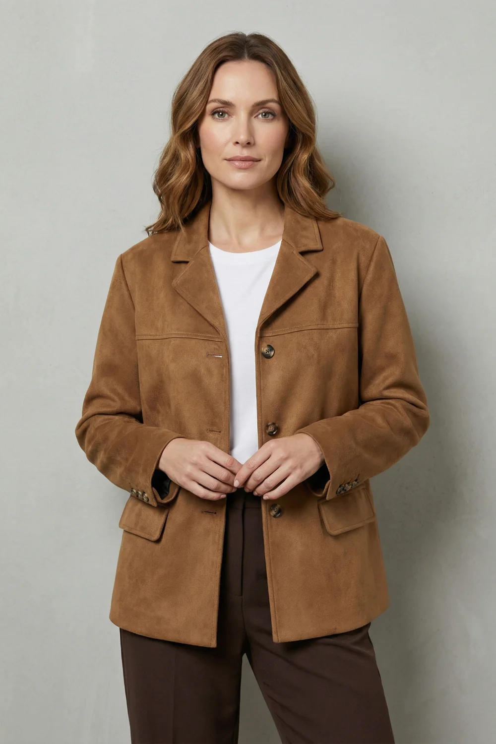 Giulietta – Structured shoulders – Suede blazer - Image 2