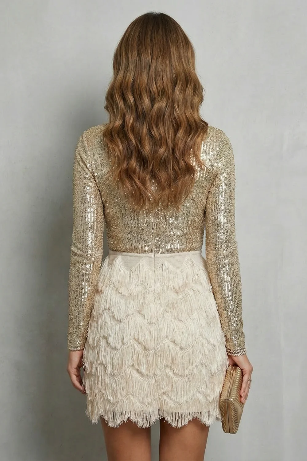 Harlisse – Long sleeve sequin glamour – Mini dress - Image 4