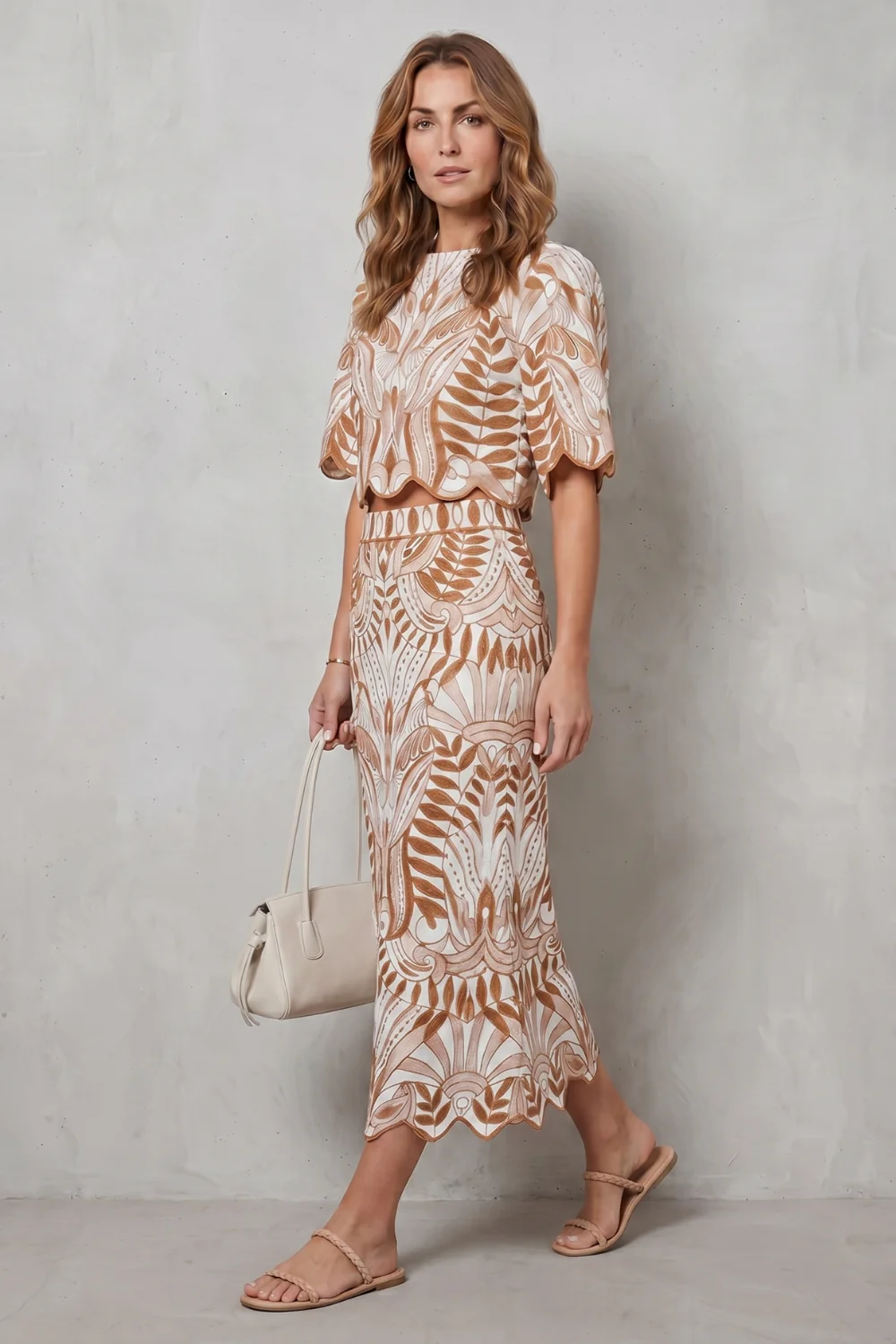 Korréline – Printed linen elegance – Skirt set - Image 3