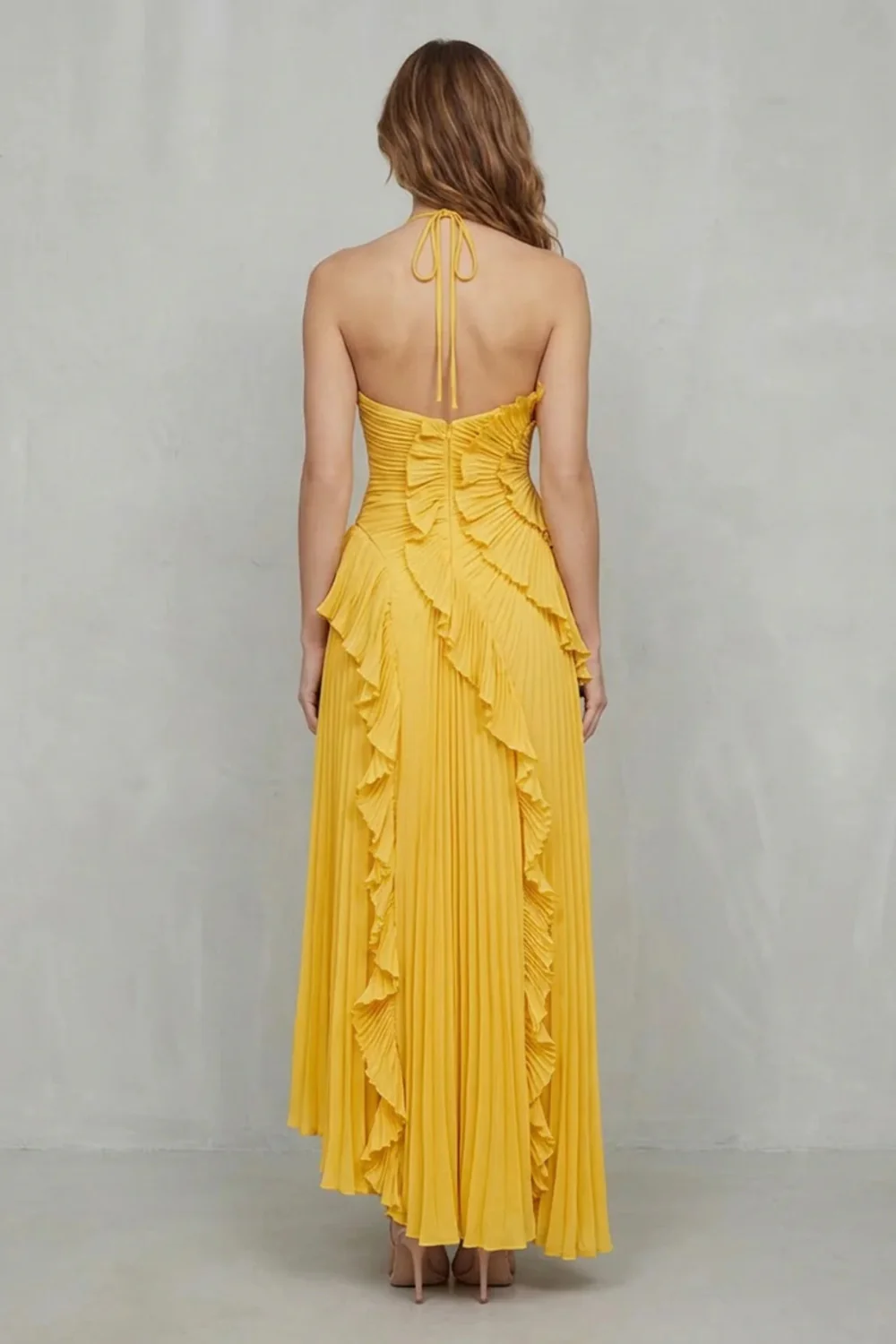 Lavirea – Sculpted pleats – One-shoulder midi dress - Image 14
