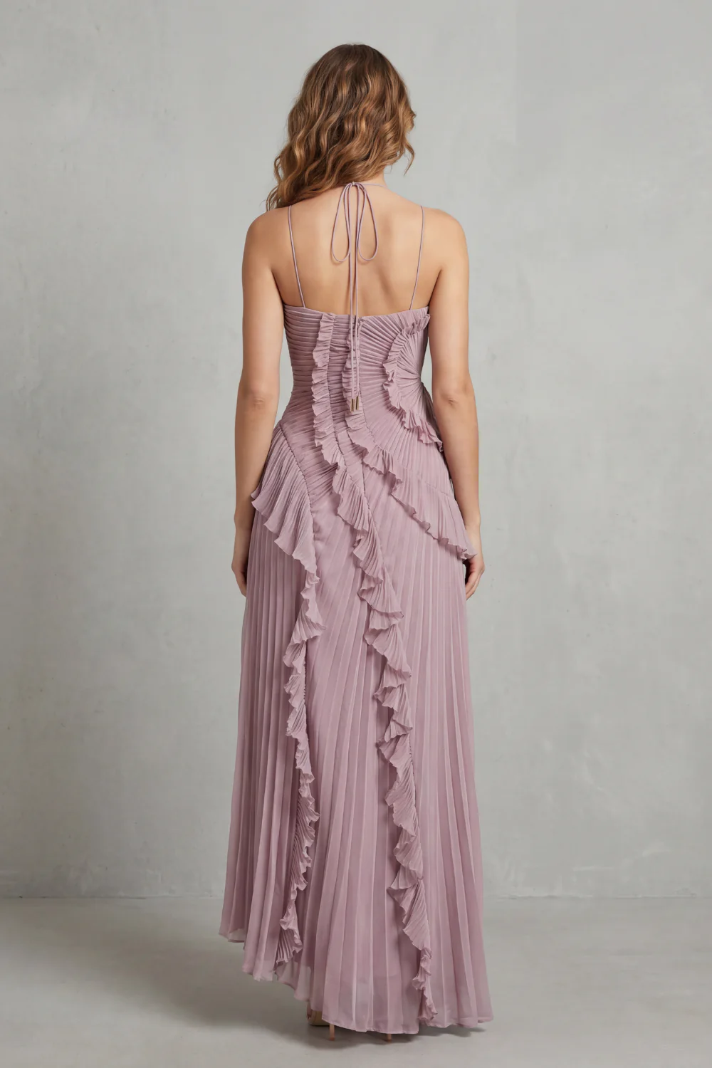 Lavirea – Sculpted pleats – One-shoulder midi dress - Image 4