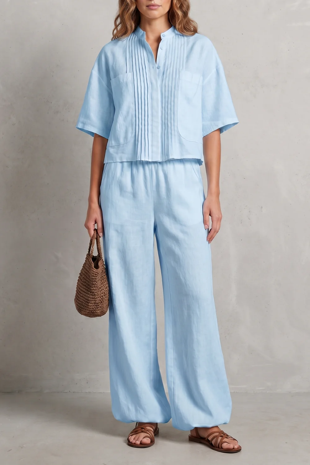 Limeaux – Breezy pleated elegance – Trouser set - Image 11