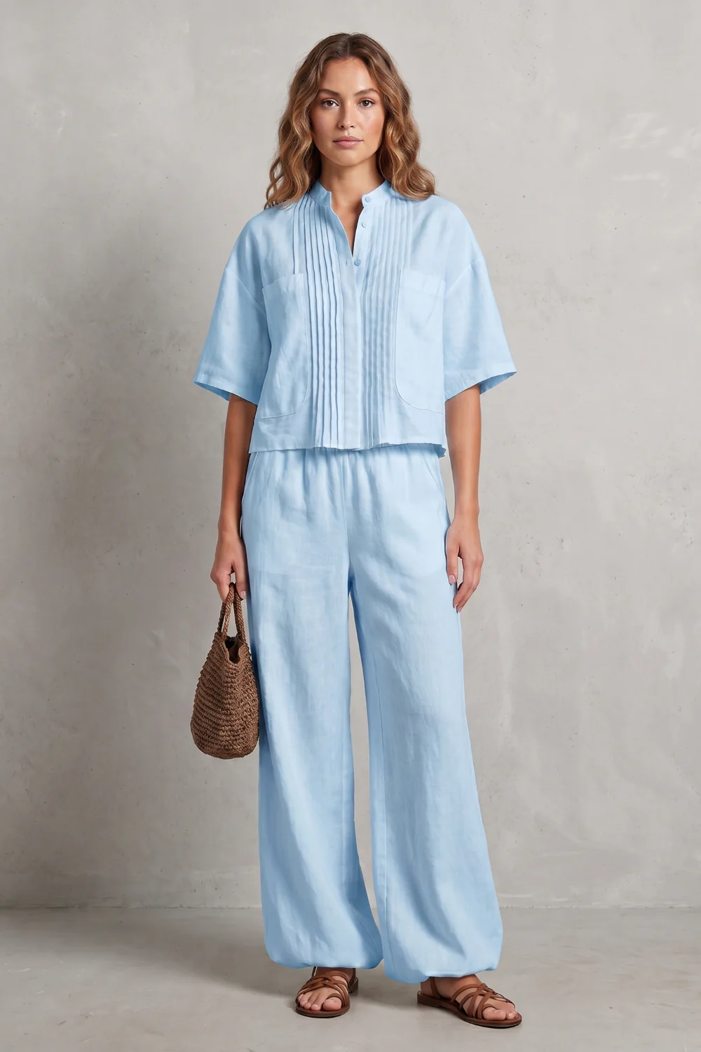 Limeaux – Breezy pleated elegance – Trouser set - Image 12