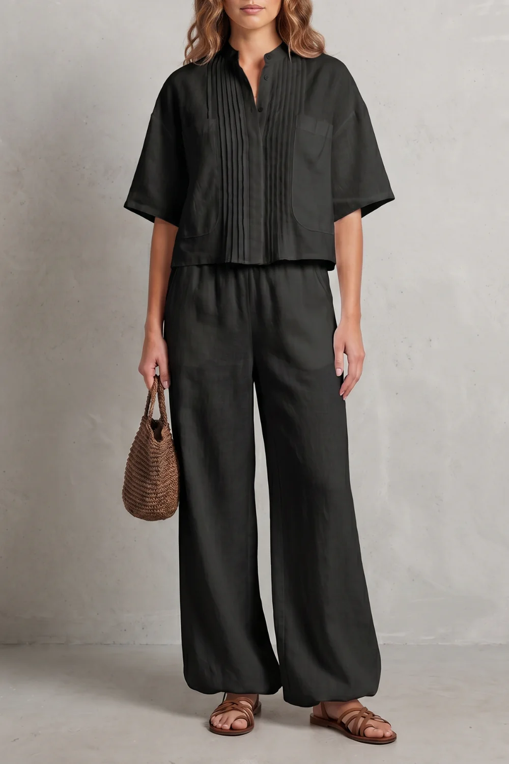 Limeaux – Breezy pleated elegance – Trouser set - Image 13