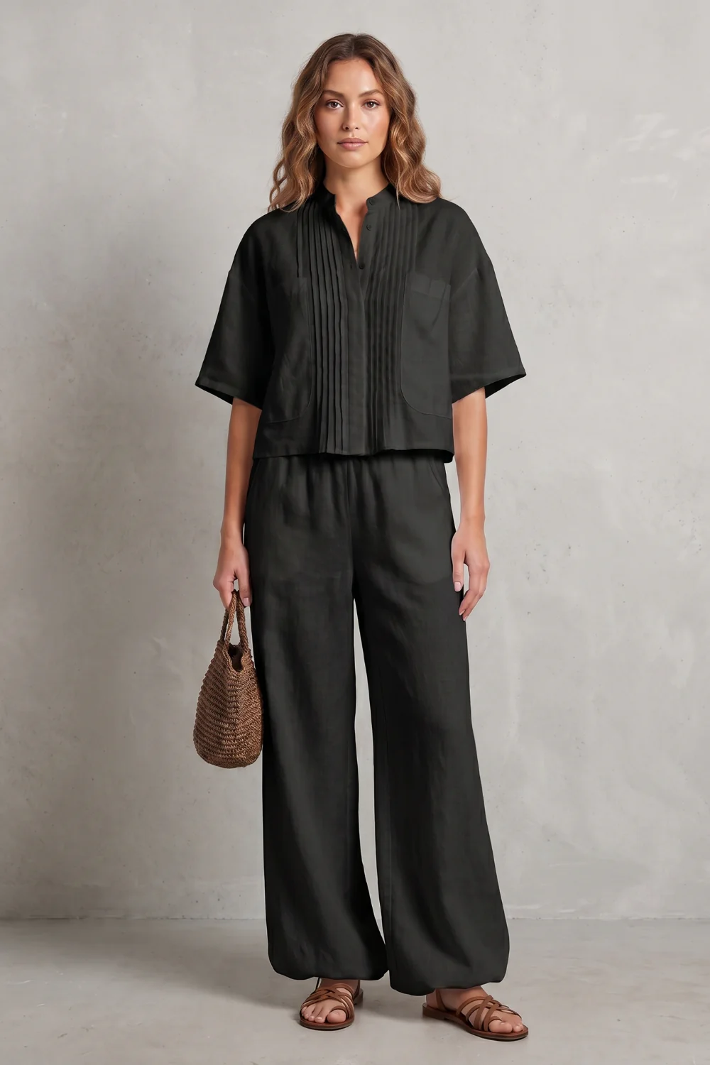 Limeaux – Breezy pleated elegance – Trouser set - Image 14