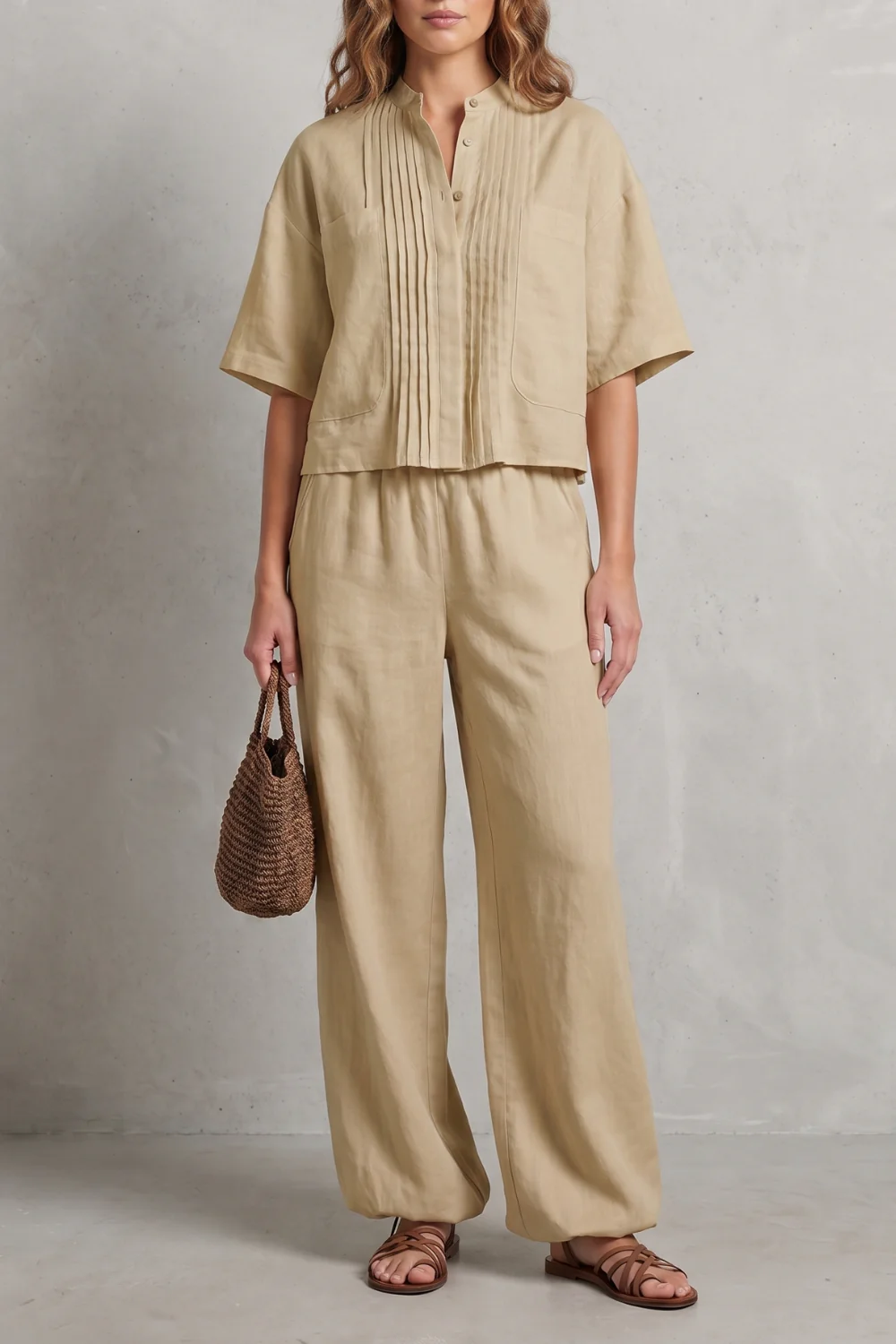 Limeaux – Breezy pleated elegance – Trouser set - Image 7