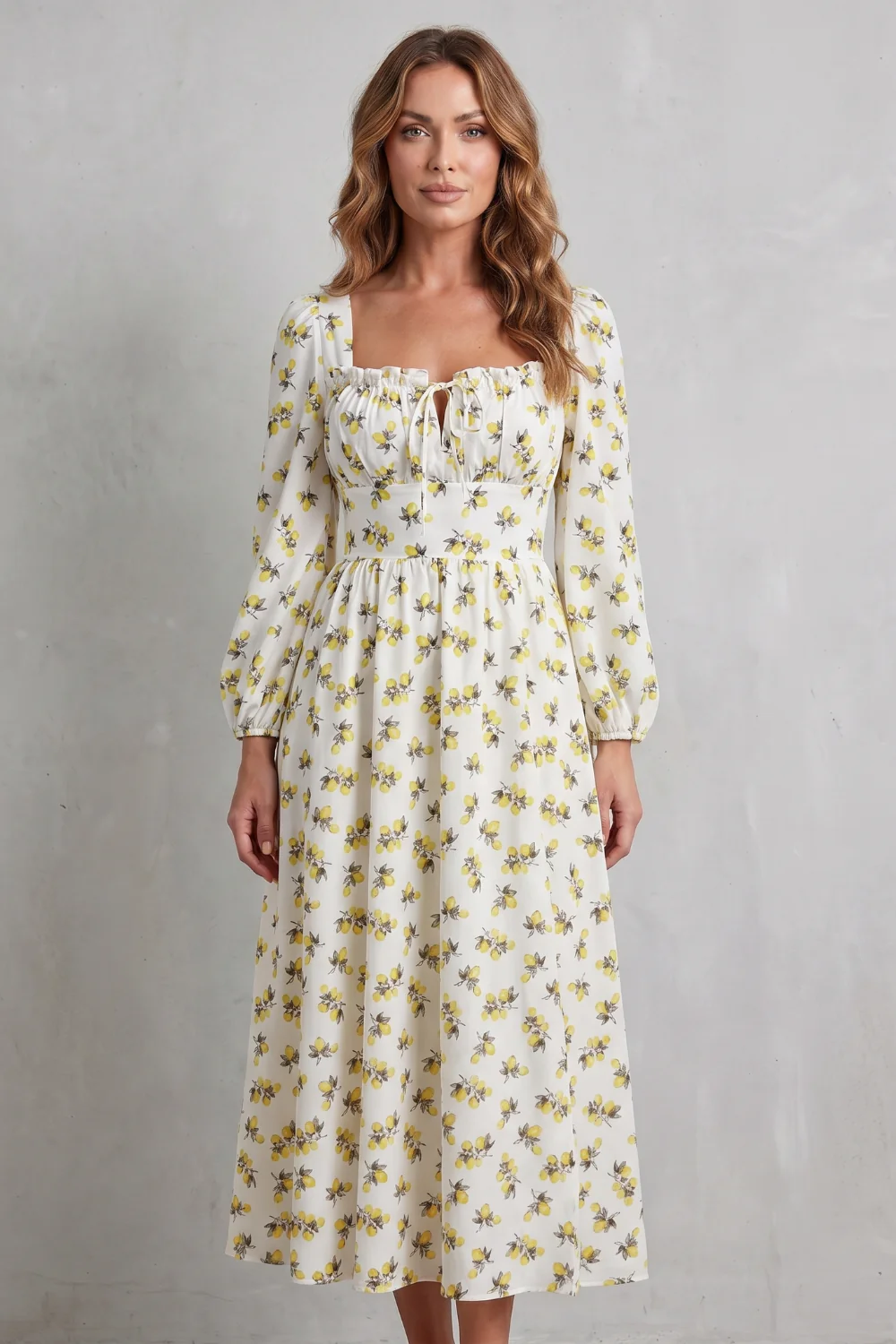 Limonetta – Sweet fruit print romance – Maxi dress - Image 2