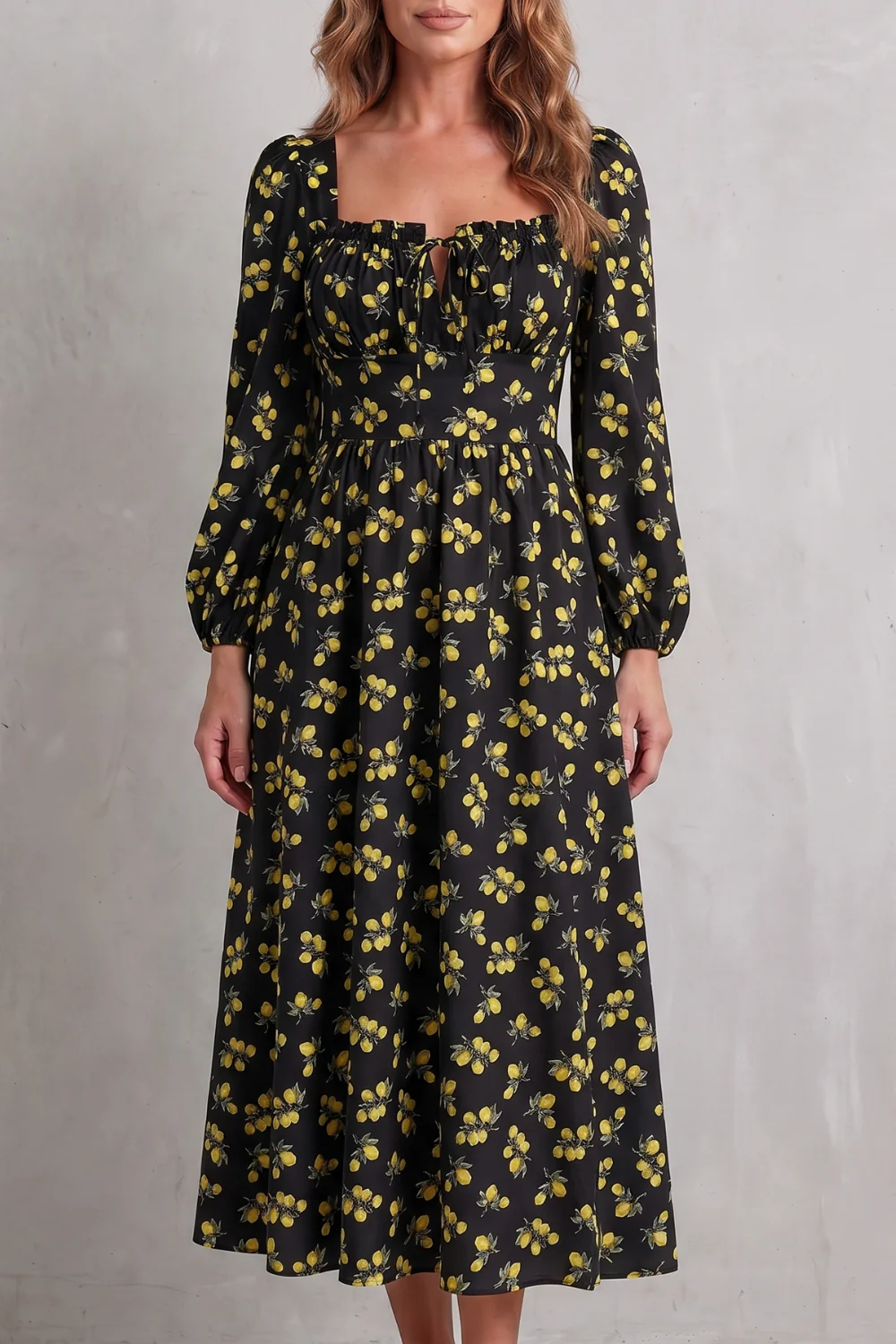 Limonetta – Sweet fruit print romance – Maxi dress - Image 3