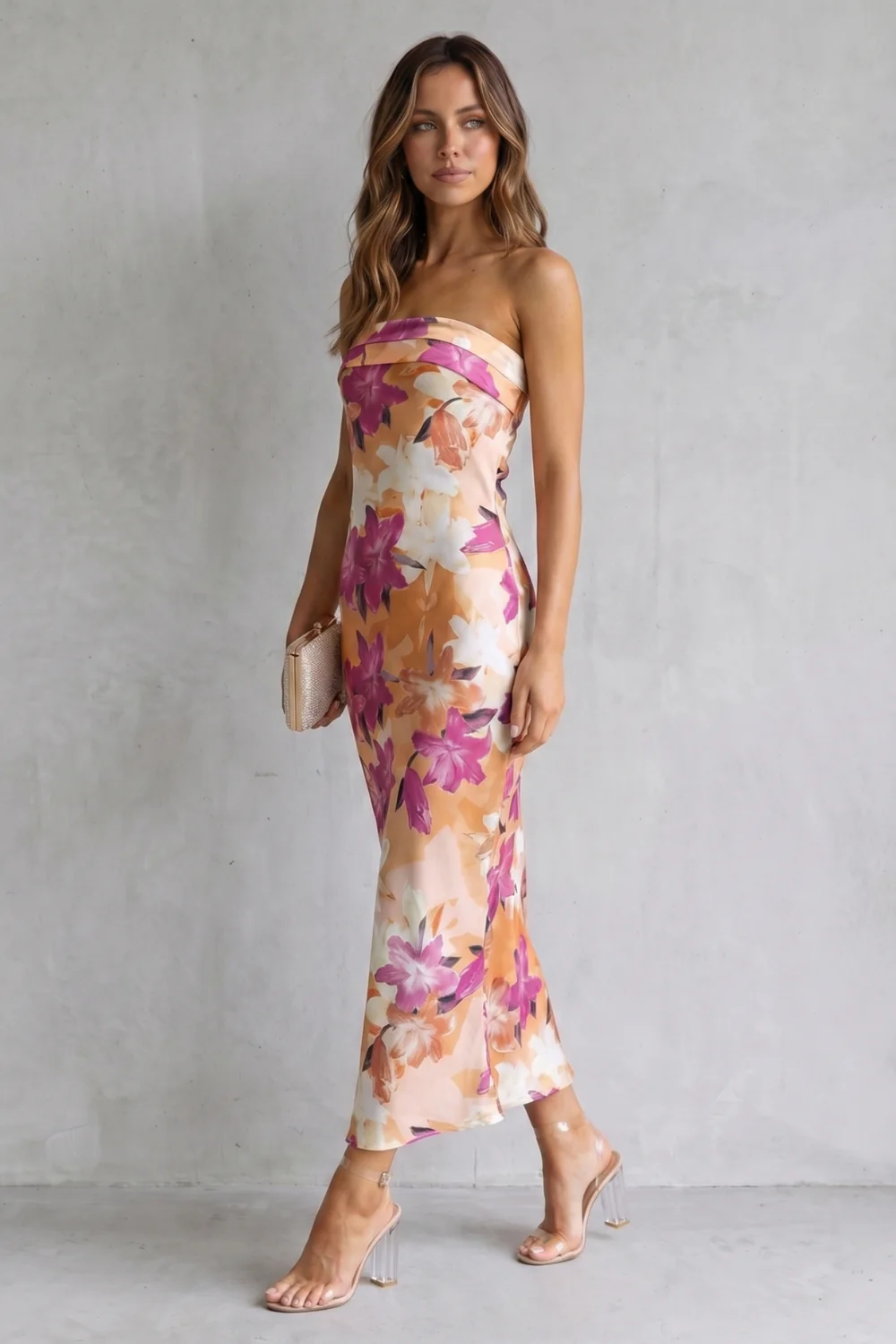 Linneva – Strapless floral elegance – Maxi dress - Image 3