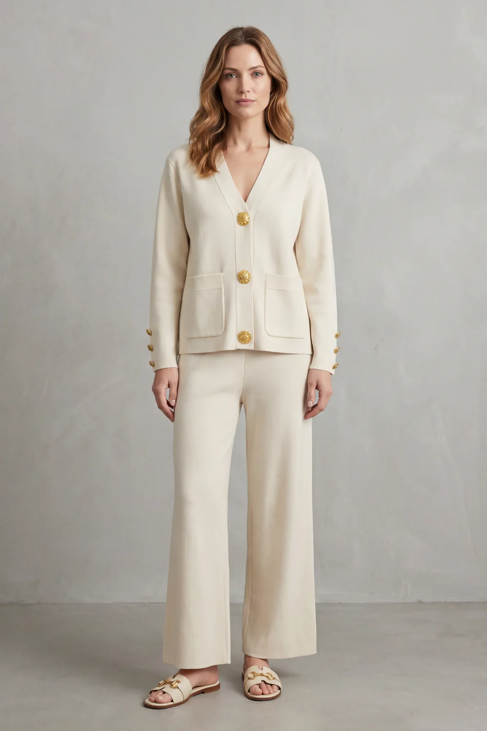 Livia – Gold button detail – Buttoned lounge set - Image 2