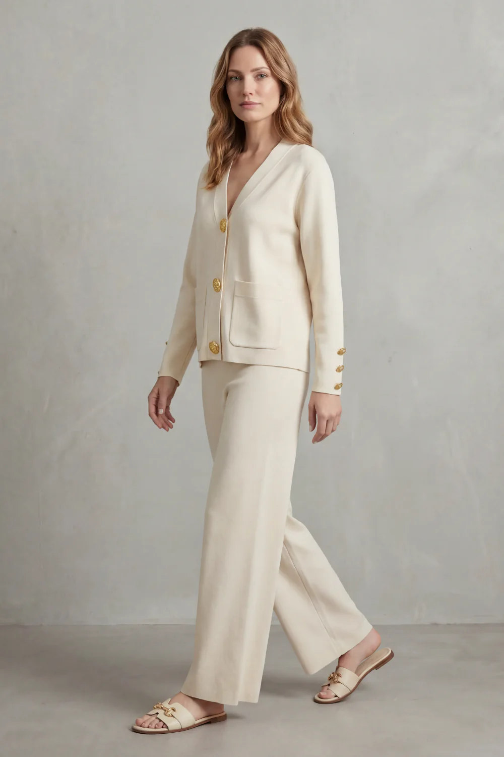 Livia – Gold button detail – Buttoned lounge set - Image 3