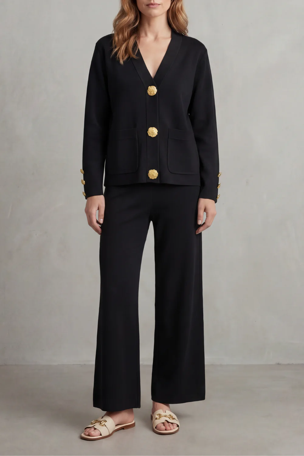 Livia – Gold button detail – Buttoned lounge set - Image 7