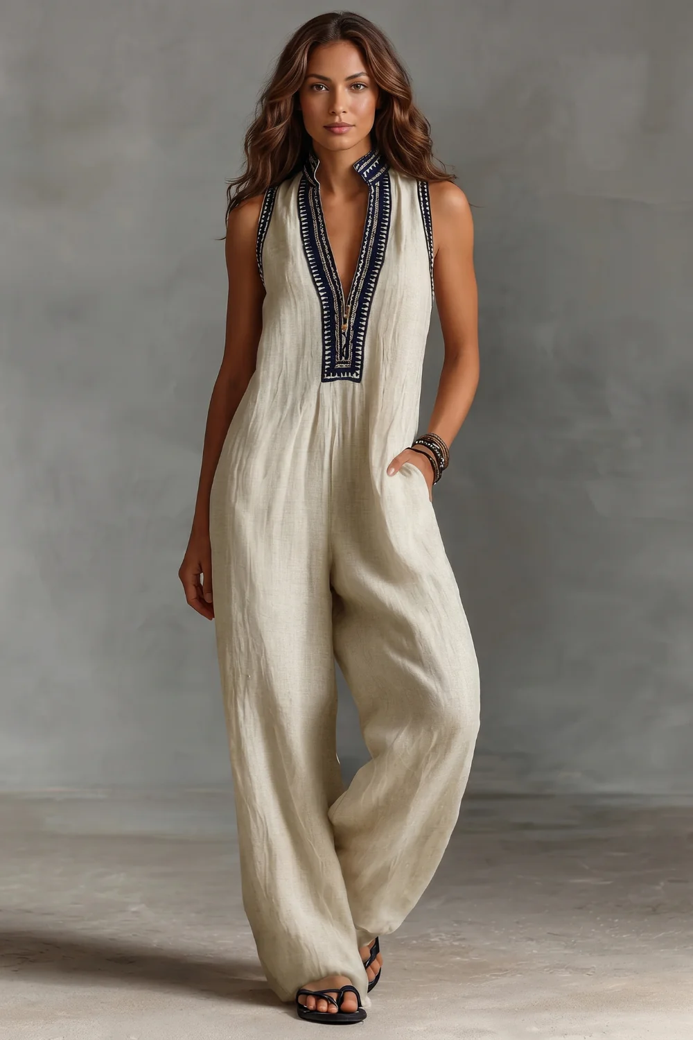 Lorienna – Embroidered bohemian elegance – Jumpsuit - Image 2
