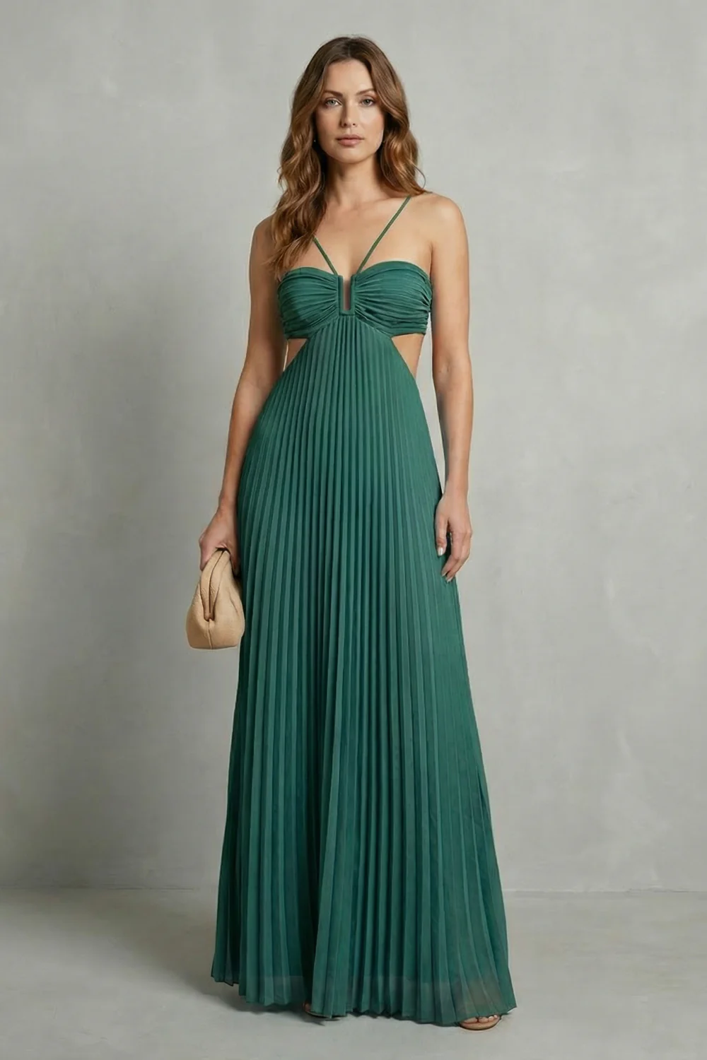 Luellara – Pleated halter elegance – Maxi dress - Image 10
