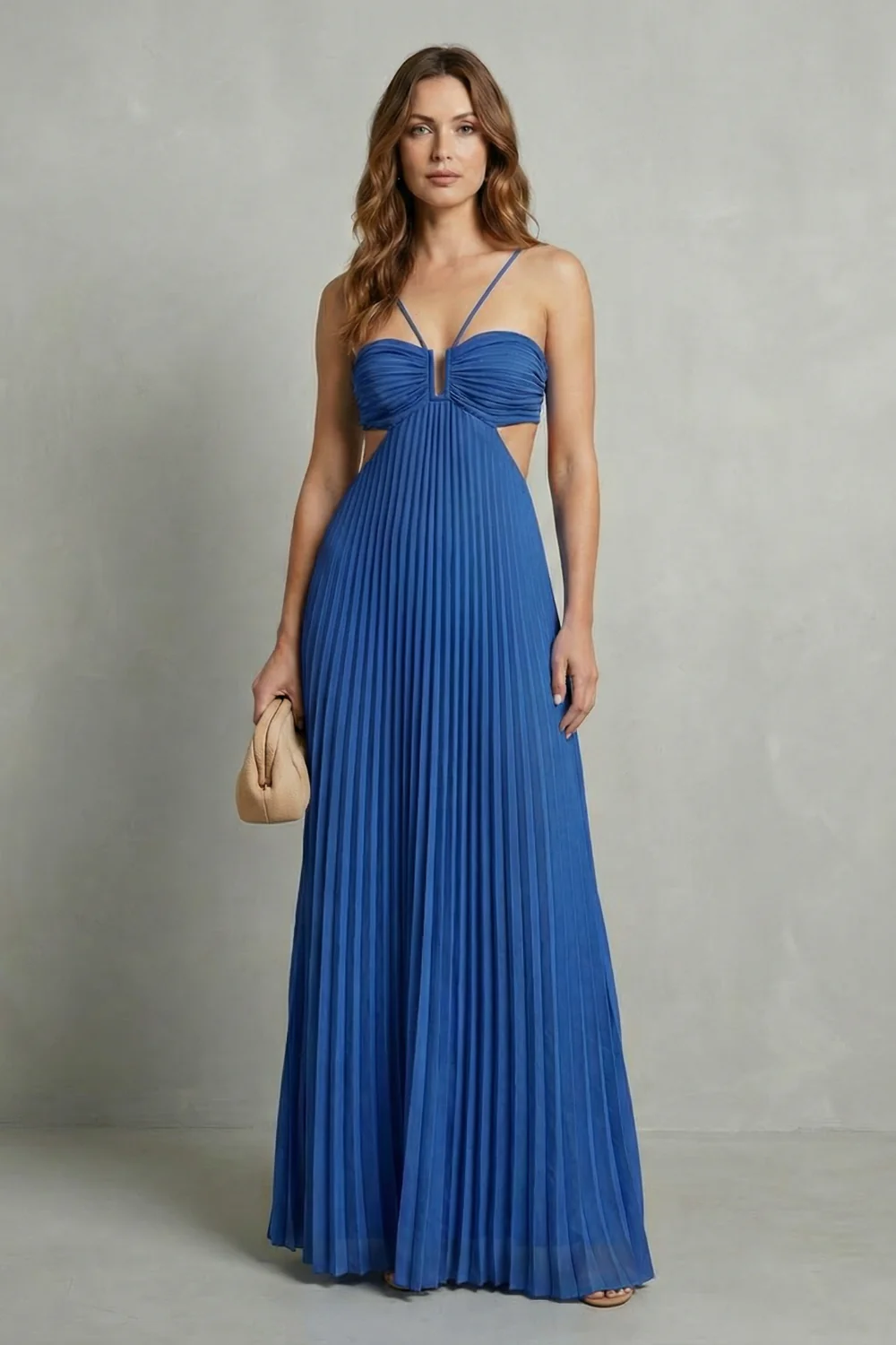 Luellara – Pleated halter elegance – Maxi dress - Image 12