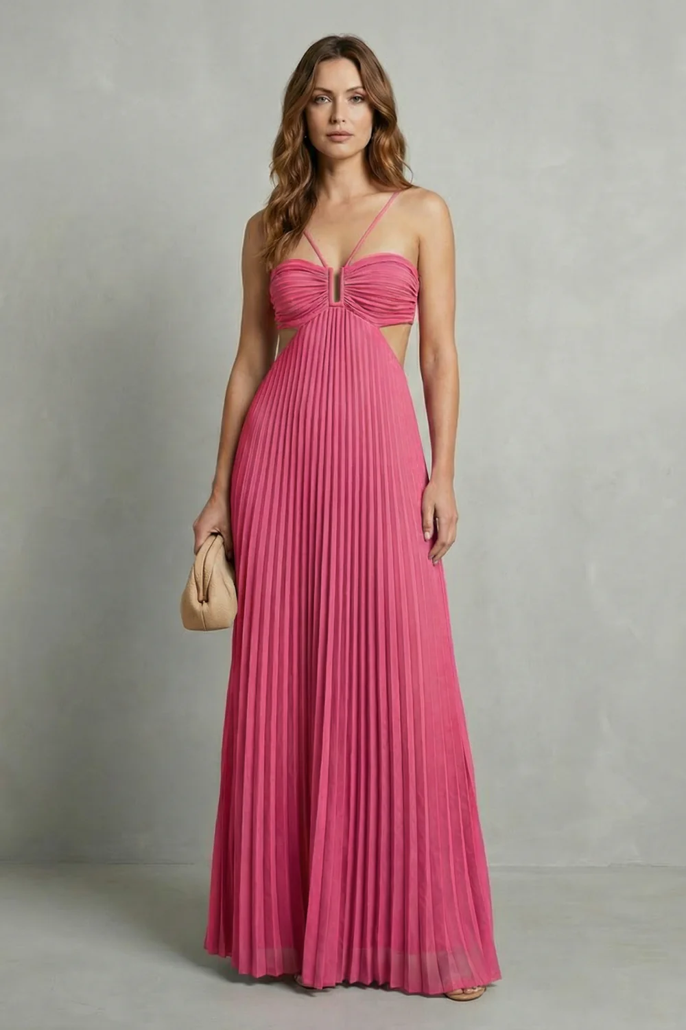 Luellara – Pleated halter elegance – Maxi dress - Image 14