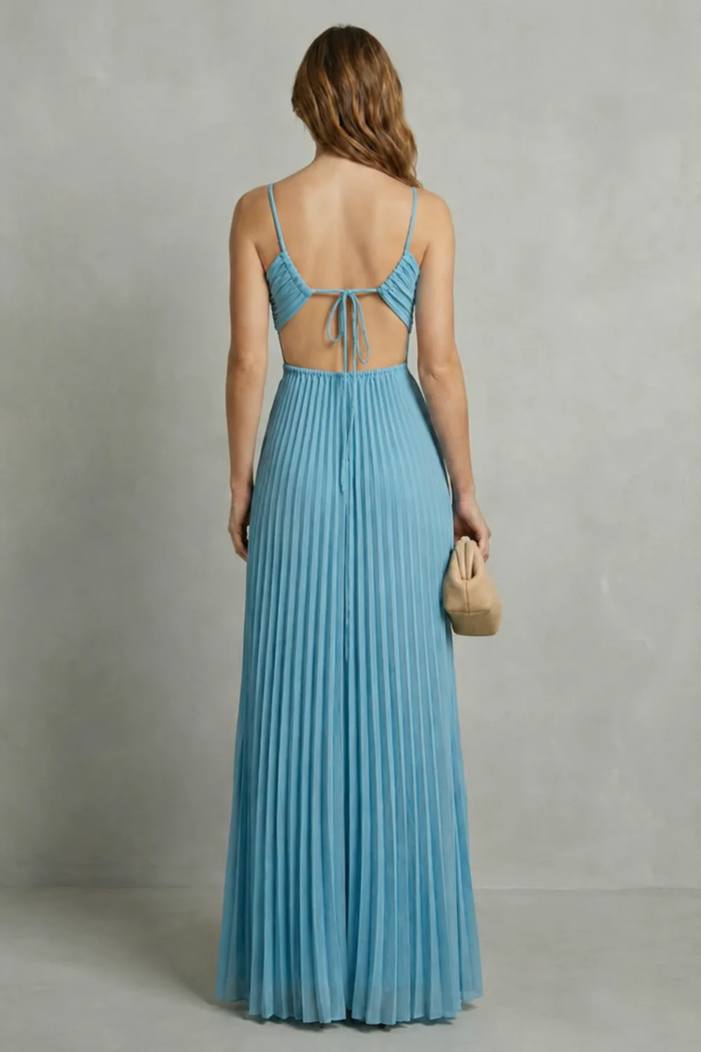 Luellara – Pleated halter elegance – Maxi dress - Image 4