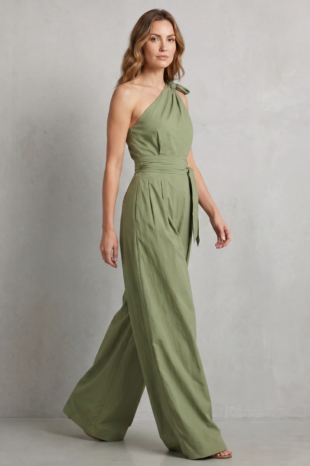Lunéa – Graceful draped silhouette – One-shoulder jumpsuit - Image 3