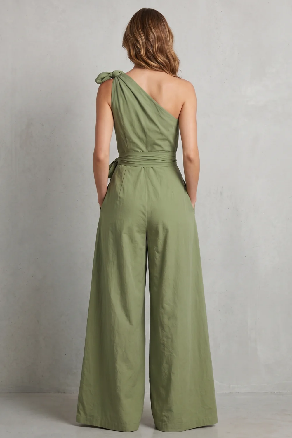Lunéa – Graceful draped silhouette – One-shoulder jumpsuit - Image 4
