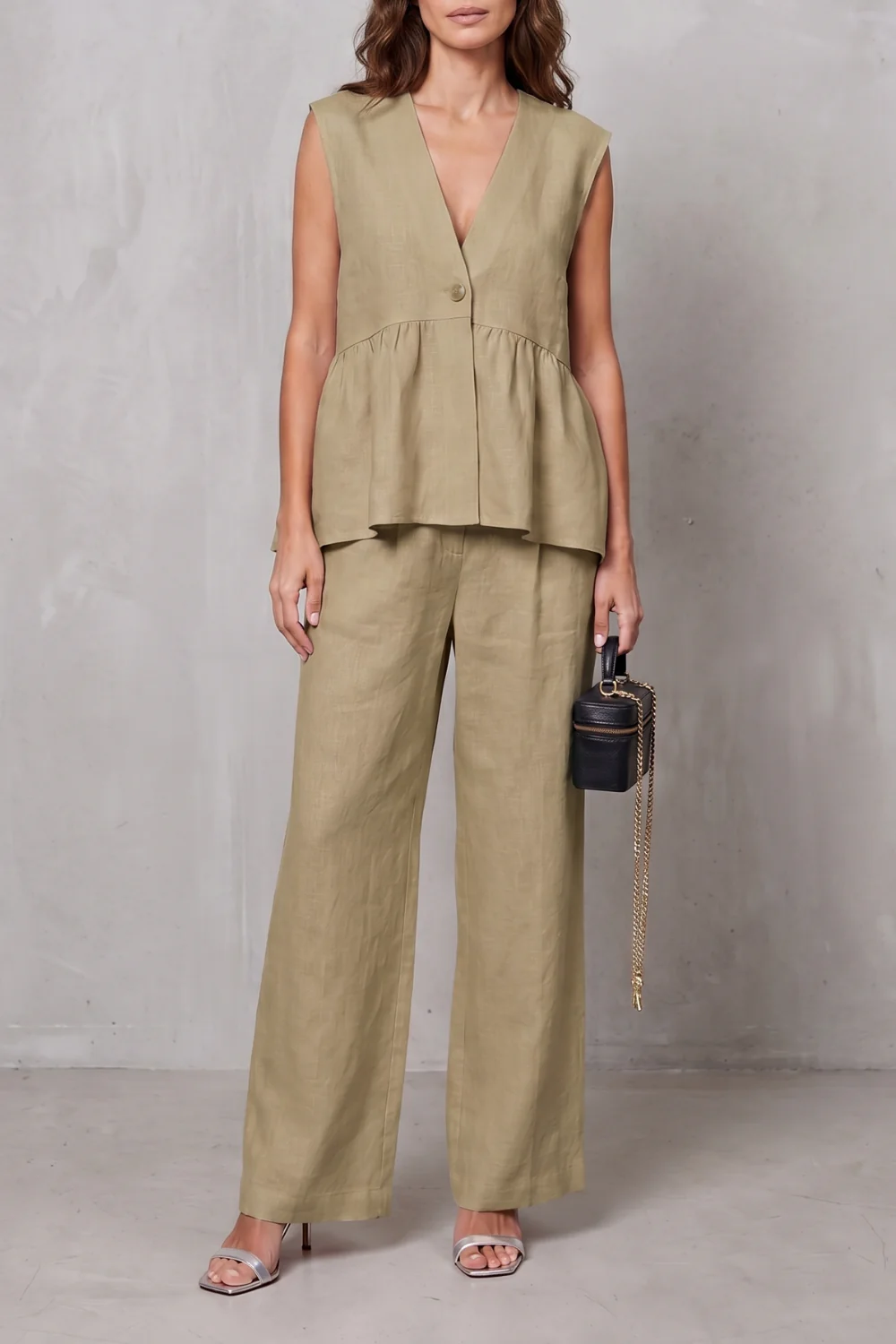 Lunessa – Soft peplum elegance – Two-piece trouser set - Image 13