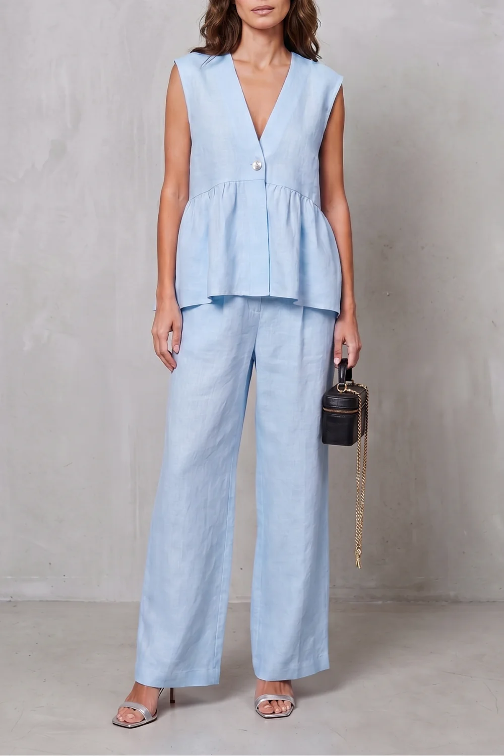 Lunessa – Soft peplum elegance – Two-piece trouser set - Image 15