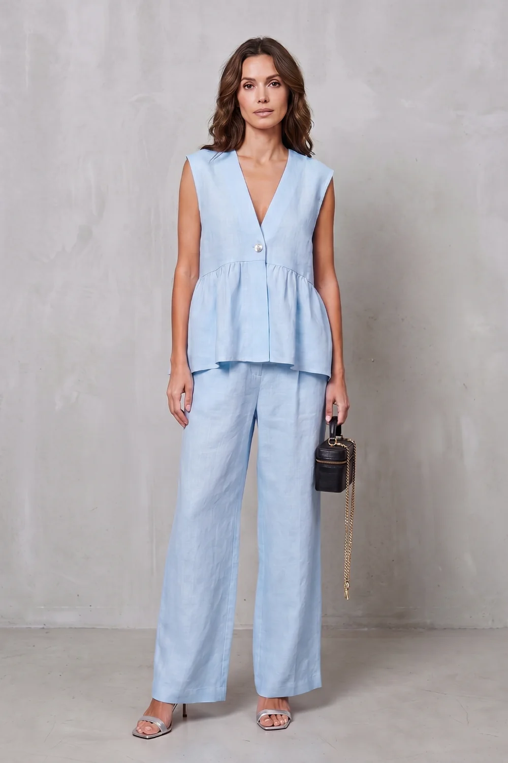 Lunessa – Soft peplum elegance – Two-piece trouser set - Image 16