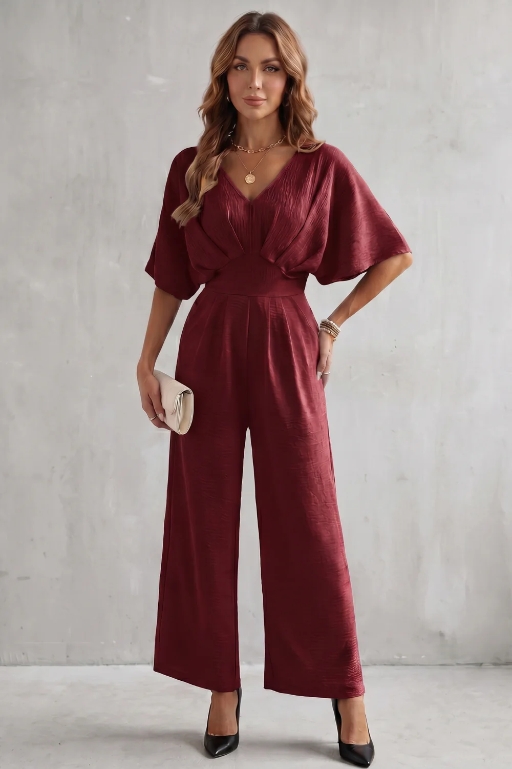 Lunévia – Elegant batwing silhouette – Jumpsuit - Image 2