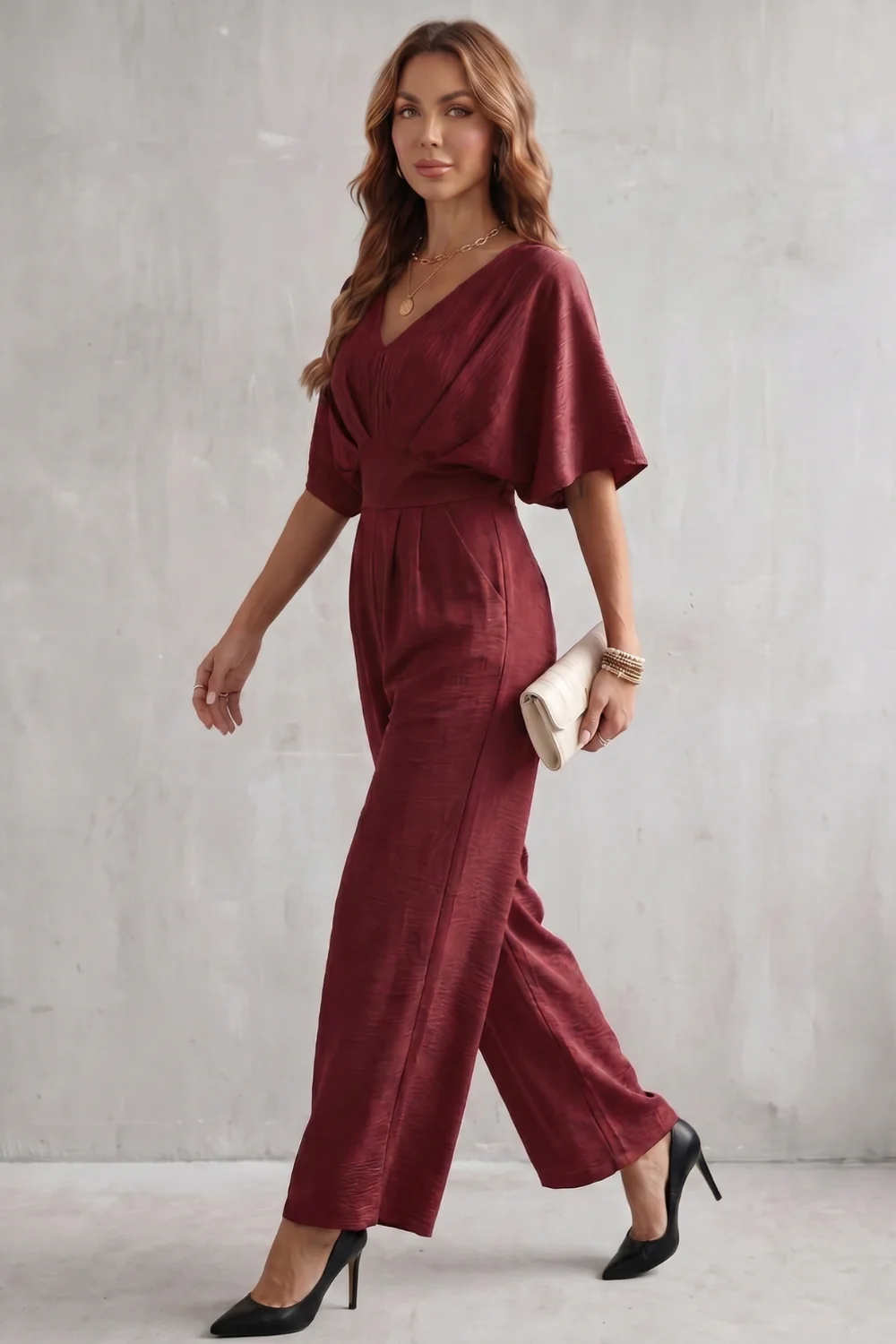 Lunévia – Elegant batwing silhouette – Jumpsuit - Image 3