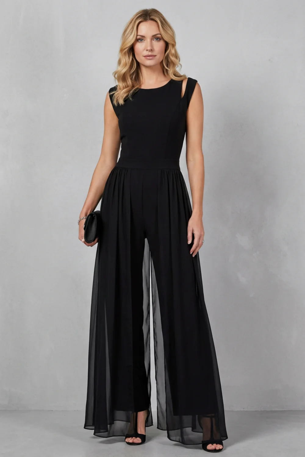 Maelira – Sheer panel cutout – Evening jumpsuit - Image 2