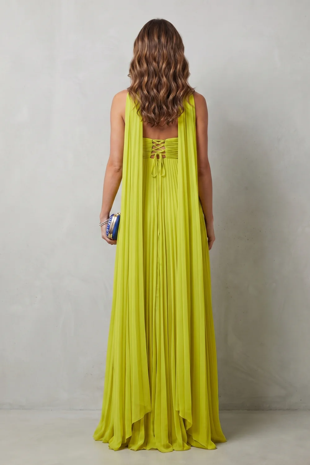 Makayelle – Pleated halter grace – Maxi dress - Image 4