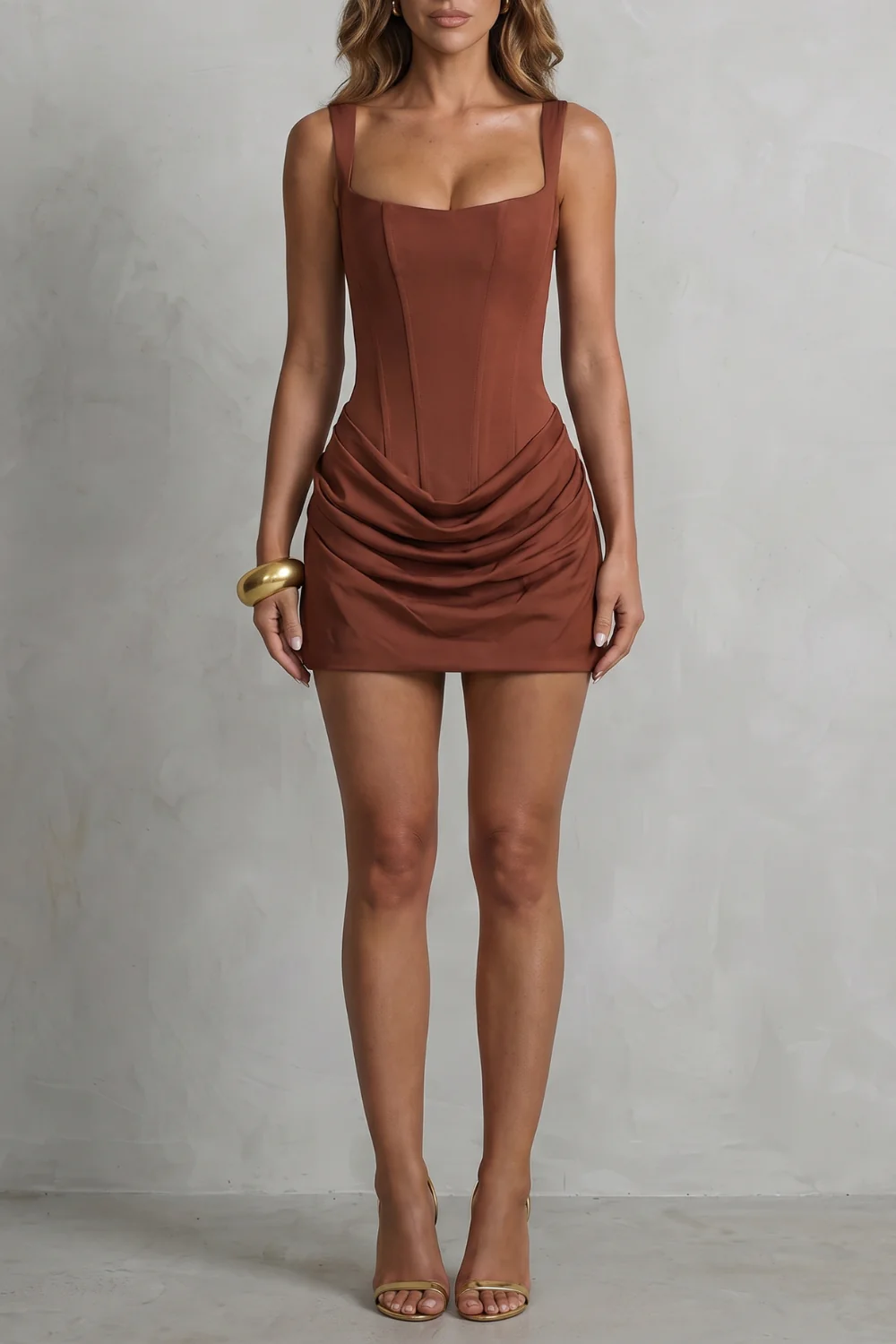 Marcelline – Sculpted draped corsetry – Mini dress